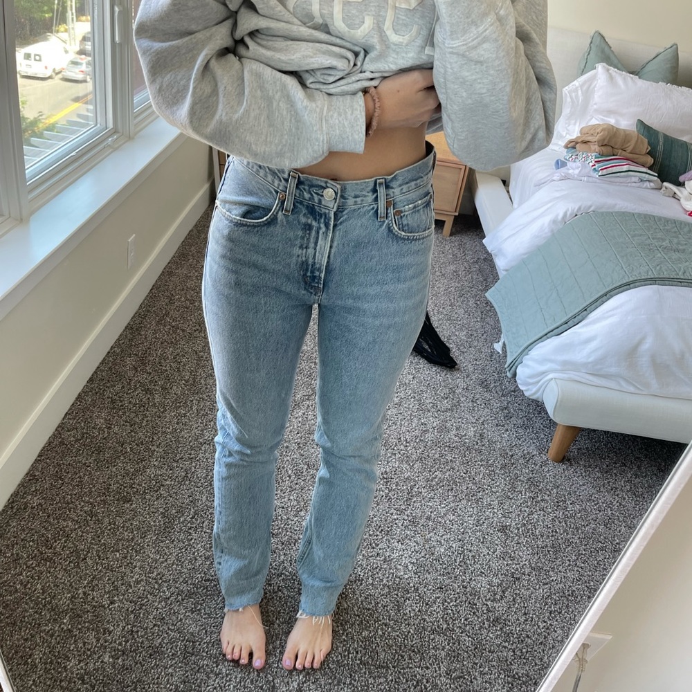 AGOLDE Riley High Rise Straight Jeans
